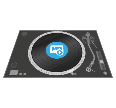 Vinyl disk customisable photo original vinyl placemats - TenStickers