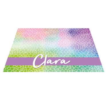 Moder pattern customisable name modern vinyl placemats - TenStickers