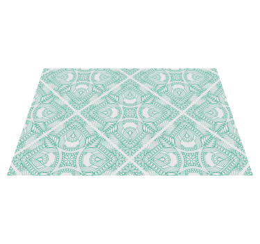 Ornamental draw tile paisley vinyl placemats - TenStickers