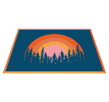 Original placemat vibrant rainbow landscape - TenStickers