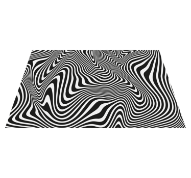 3D effect lines zebra print placemats - TenStickers