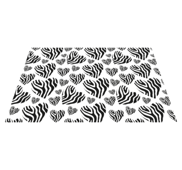 Animal print heart zebra print placemats - TenStickers