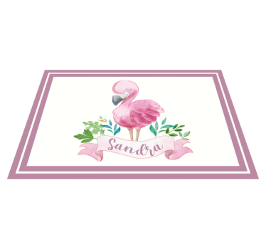 Painted flamingo for kids Personalised table mats - TenStickers