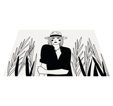Black and white portrait original vinyl placemats - TenStickers
