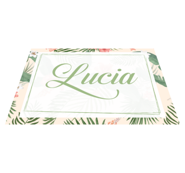 Flowery frame Personalised table mats - TenStickers