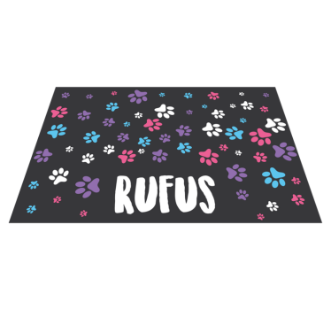 Paw print pattern Personalised table mats - TenStickers