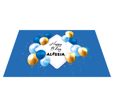 Children placemat birthday balloon party - TenStickers