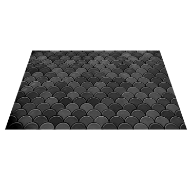 Black scales textured vinyl placemats - TenStickers