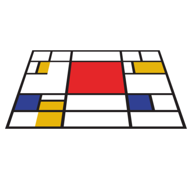 Mondrian geometric art original vinyl placemats - TenStickers