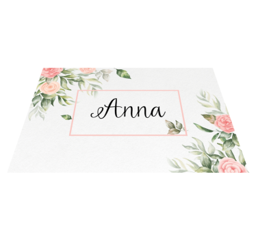 Personalisable placemat floral customizable placemats - TenStickers