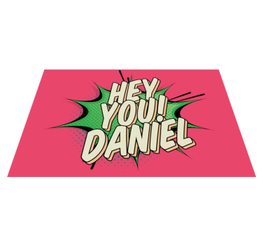 Personalisable placemat hey you! customizable - TenStickers