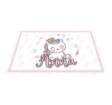 Pretty baby unicorn Personalised table mats - TenStickers