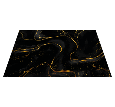 Black and golden marble modern vinyl placemats - TenStickers