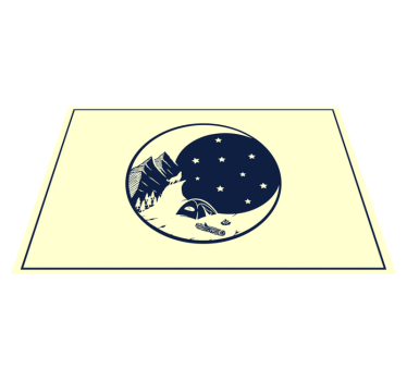 Original placemat mountain camping scene - TenStickers