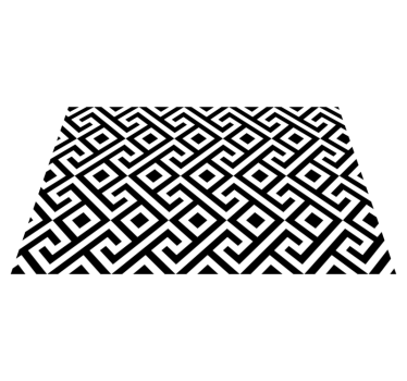 Black and white intricate geometric  vinyl placemats - TenStickers