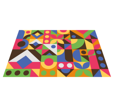 Colourful abstract style home vinyl placemats - TenStickers