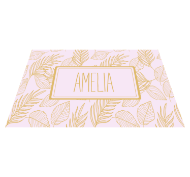 Personalisable placemat personalized leaf design - TenStickers