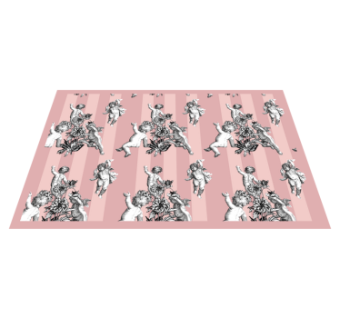 Original placemat angelic cherubs floral design - TenStickers