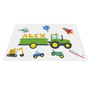 Different cartoon Personalised placemats - TenStickers