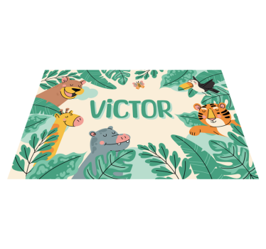 Jungle animals Personalised placemat - TenStickers