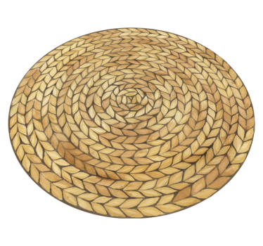 Circular wicker textured pattern table mat - TenStickers
