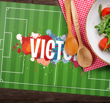 Soccer pitch with name Personalised table mats - TenStickers
