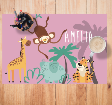 "Boho" kids jungle kids table mat - TenStickers