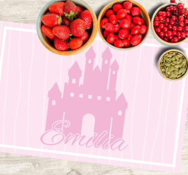 Children placemat with castle themed design - TenStickers