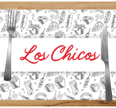 Children placemat with whimsical food art - TenStickers