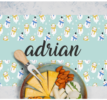 Christmas placemat snowman custom design - TenStickers