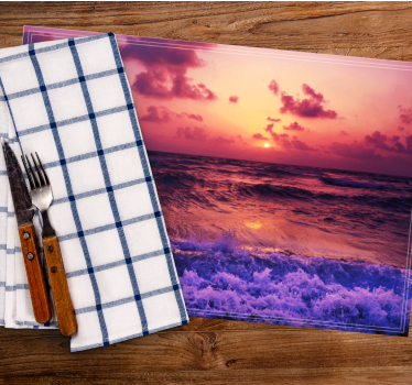Colourful beach aesthetic colours original vinyl placemats - TenStickers