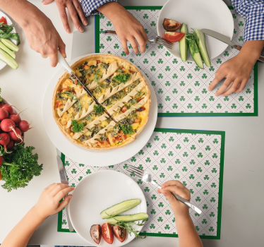 Green vintage pattern  original vinyl placemats - TenStickers
