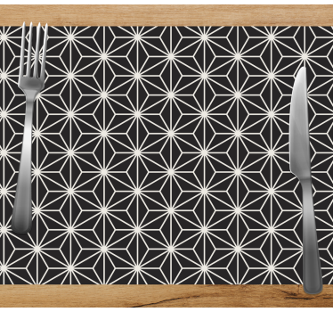 Japanese Asanhoa pattern elegant table placemats - TenStickers