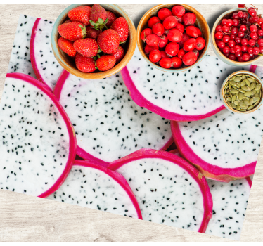 Original placemat dragon fruit slice - TenStickers