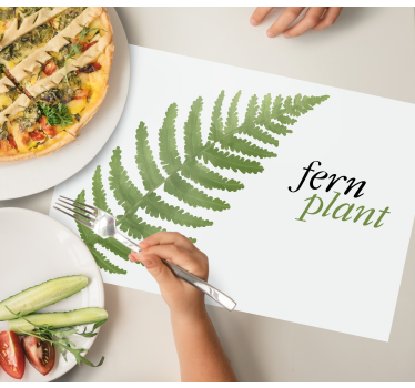 Original placemat fern plant display - TenStickers