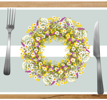 Original placemat floral wreath centerpiece - TenStickers
