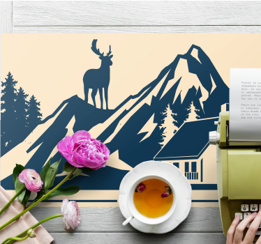 Original placemat grand mountain landscape - TenStickers