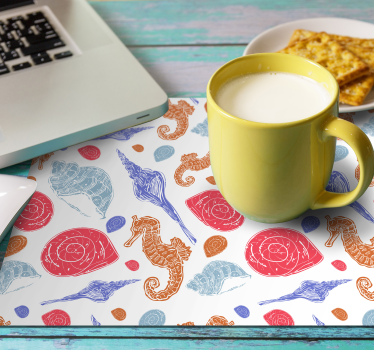 Original placemat seashells and seahorses design - TenStickers