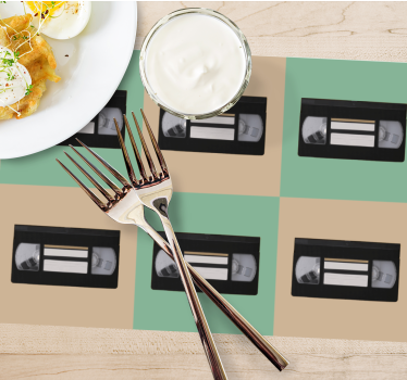 Original placemat vintage vhs tape design - TenStickers