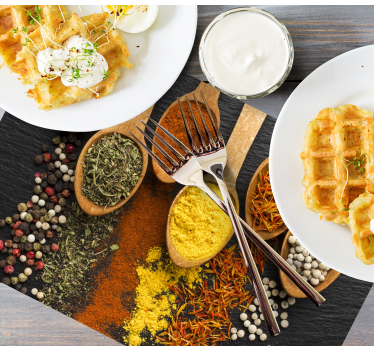 Original placemat waffle and spices - TenStickers