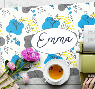 Personalisable placemat custom blossom design - TenStickers