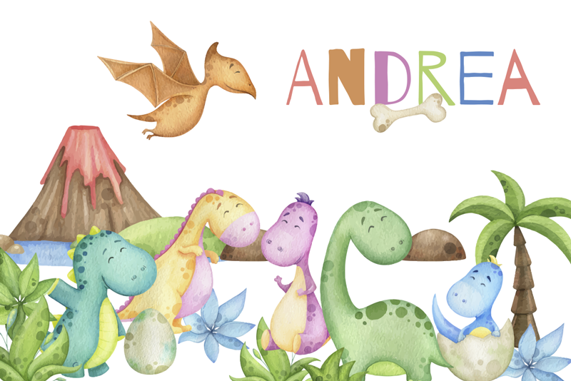 Jurassic scene personalisable placemat - TenStickers