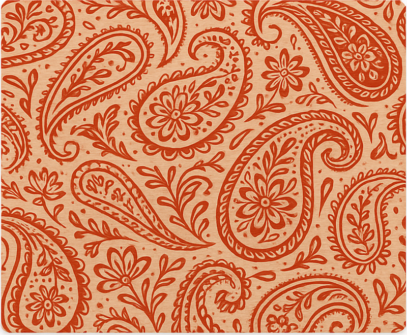 Original placemat warm red paisley design - TenStickers