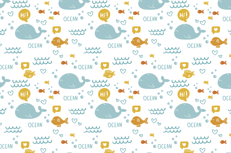 Colorfull and happy ocean fish placemats - TenStickers