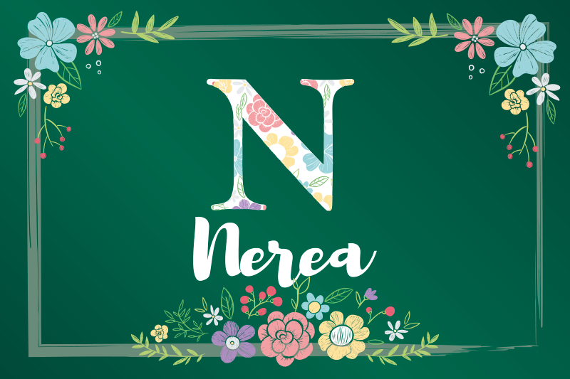 Personalised placemat floral initial design - TenStickers