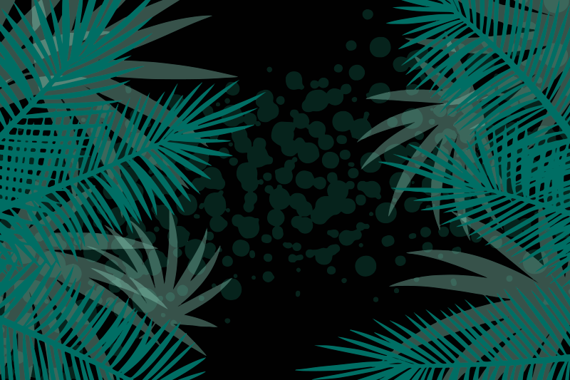 Modern placemat tropical leaf design - TenStickers