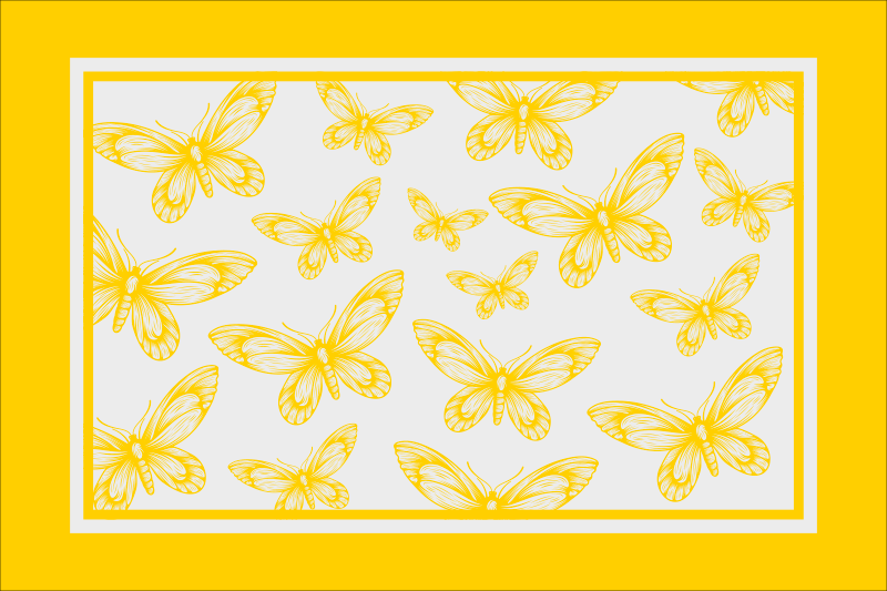 Modern placemat butterfly pattern design - TenStickers