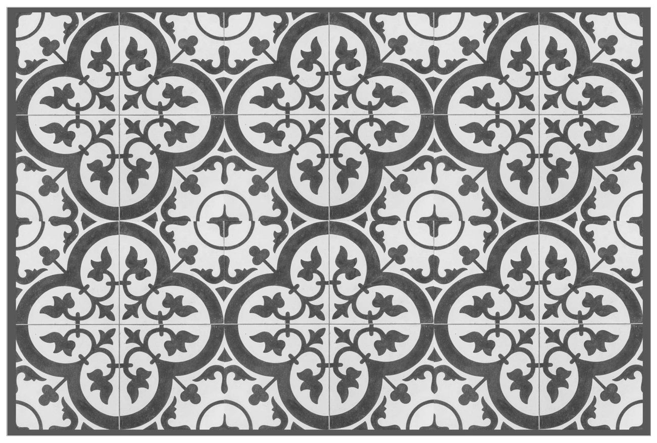 Ornamental cement tiles home placemats - TenStickers