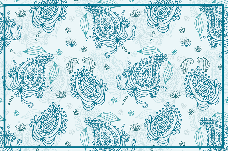 Intricate floral pattern placemat - TenStickers