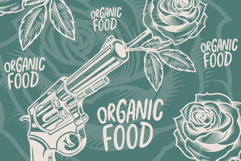 Original placemat revolver organic food - TenStickers